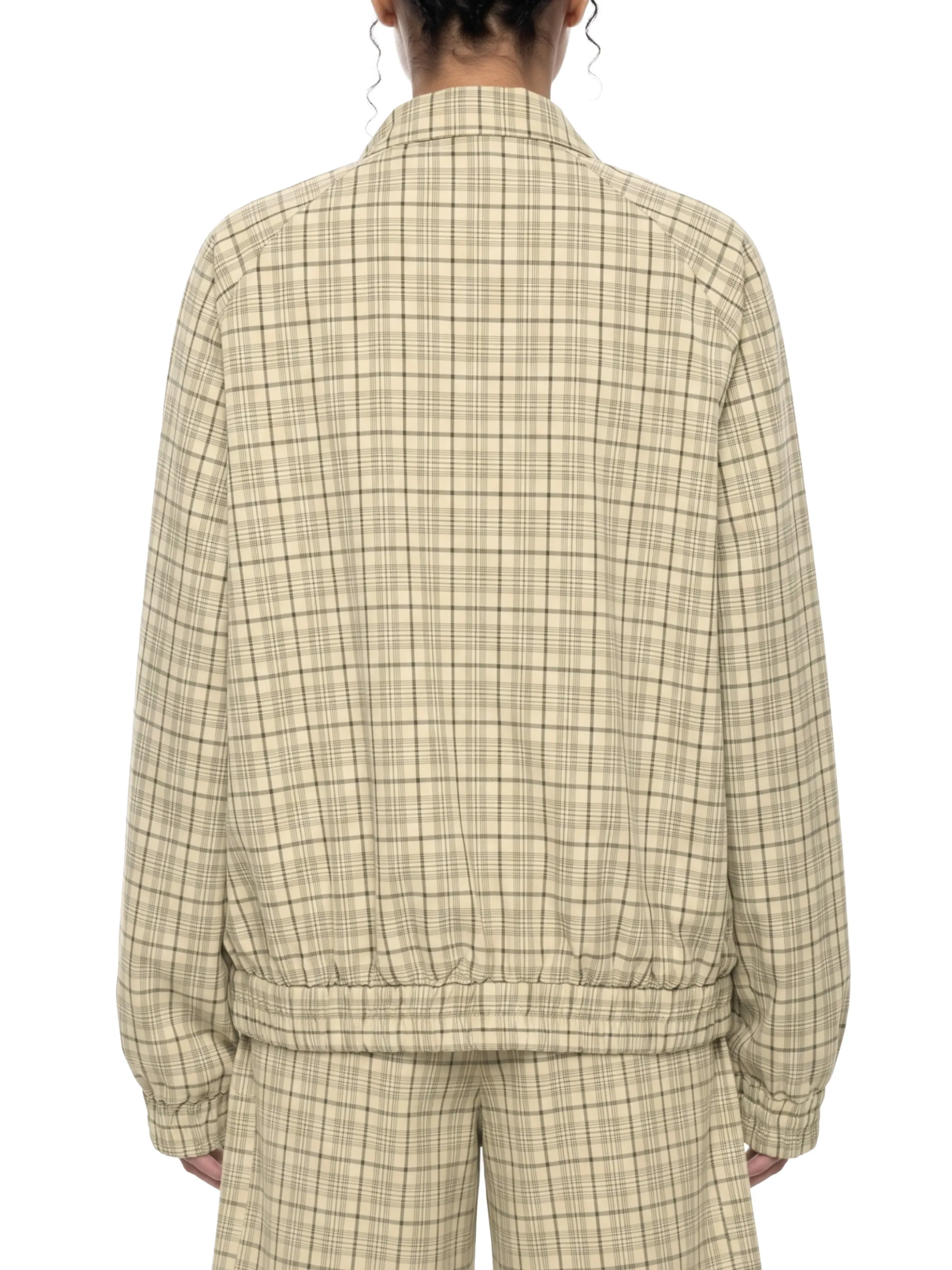 Unisex Plaid Full-Zip Track Jacket