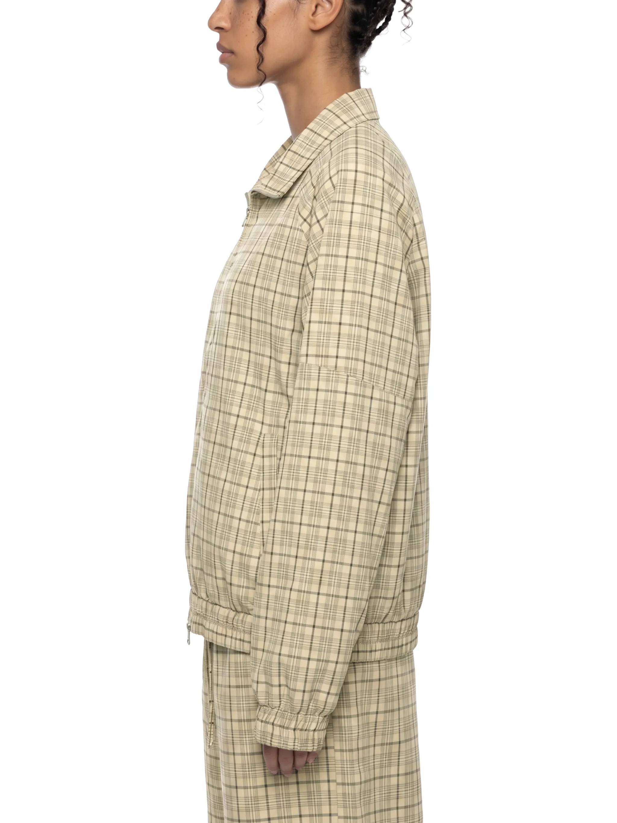 Unisex Plaid Full-Zip Track Jacket