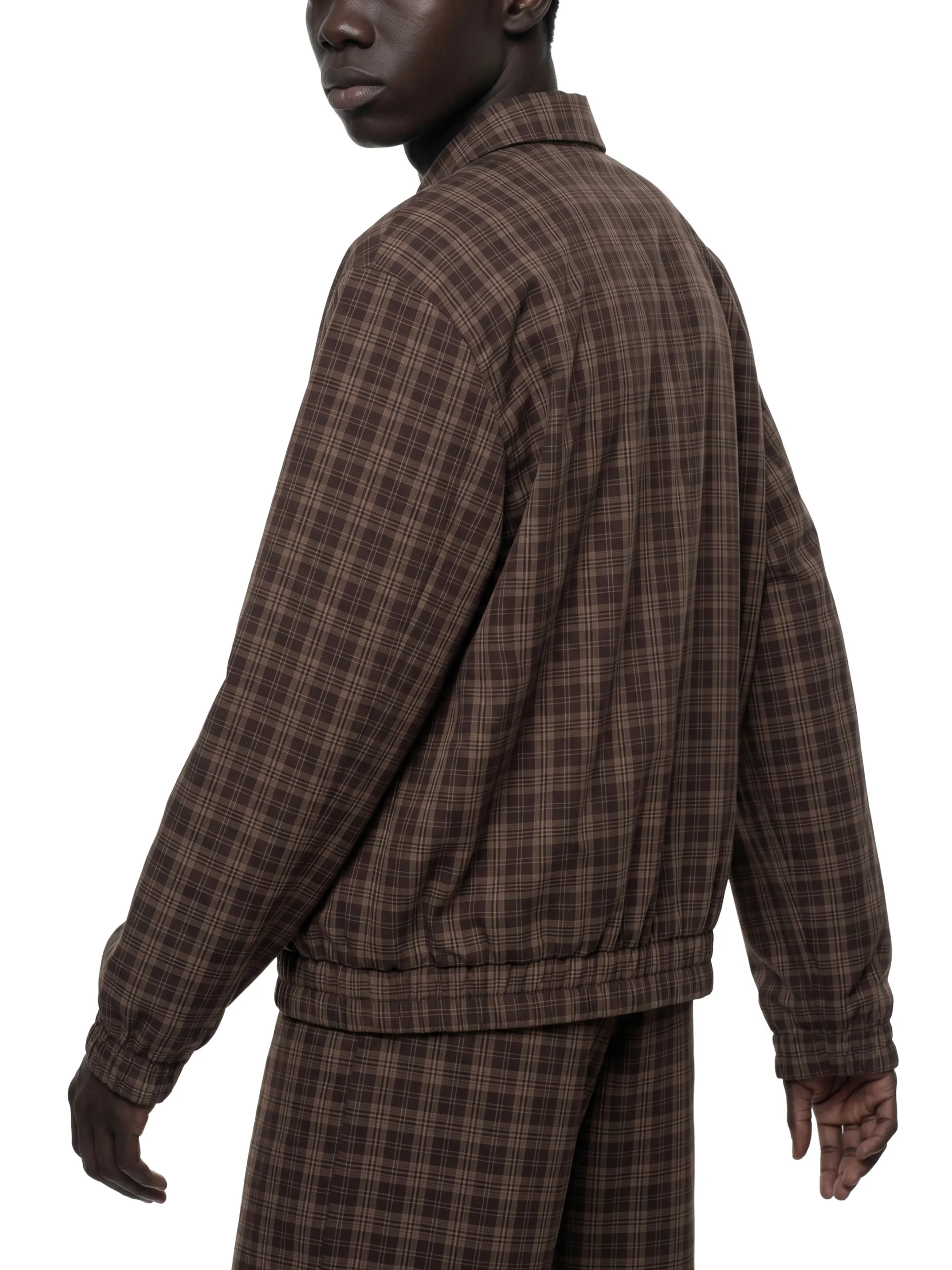 Unisex Plaid Full-Zip Track Jacket