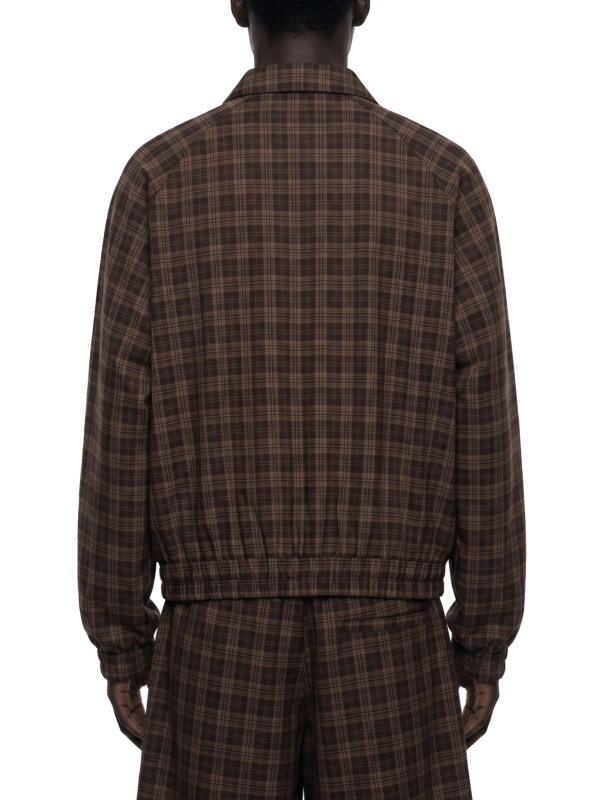 Unisex Plaid Full-Zip Track Jacket