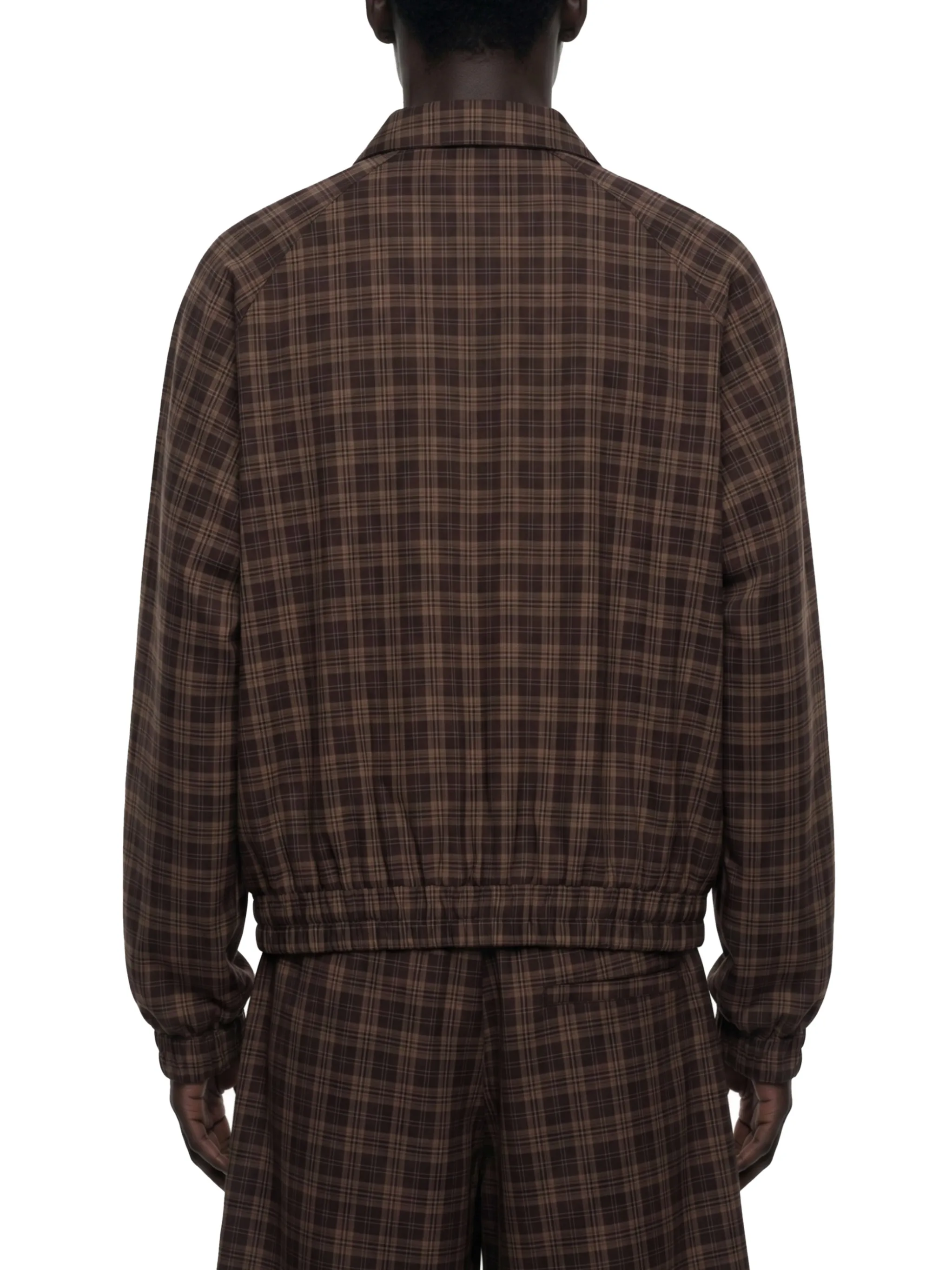 Unisex Plaid Full-Zip Track Jacket