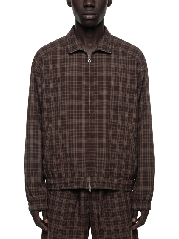 Unisex Plaid Full-Zip Track Jacket