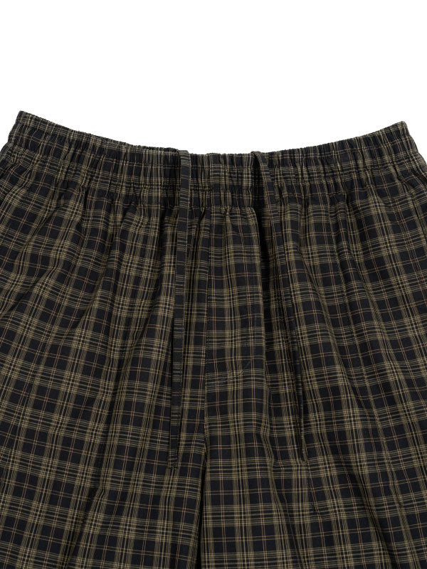 Unisex Plaid Wide Leg Shorts