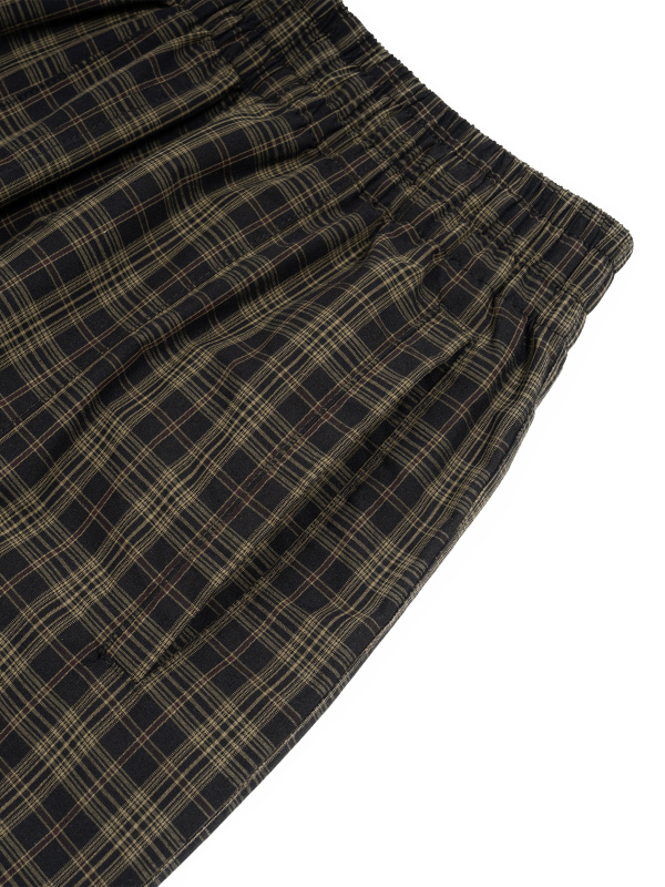 Unisex Plaid Wide Leg Shorts