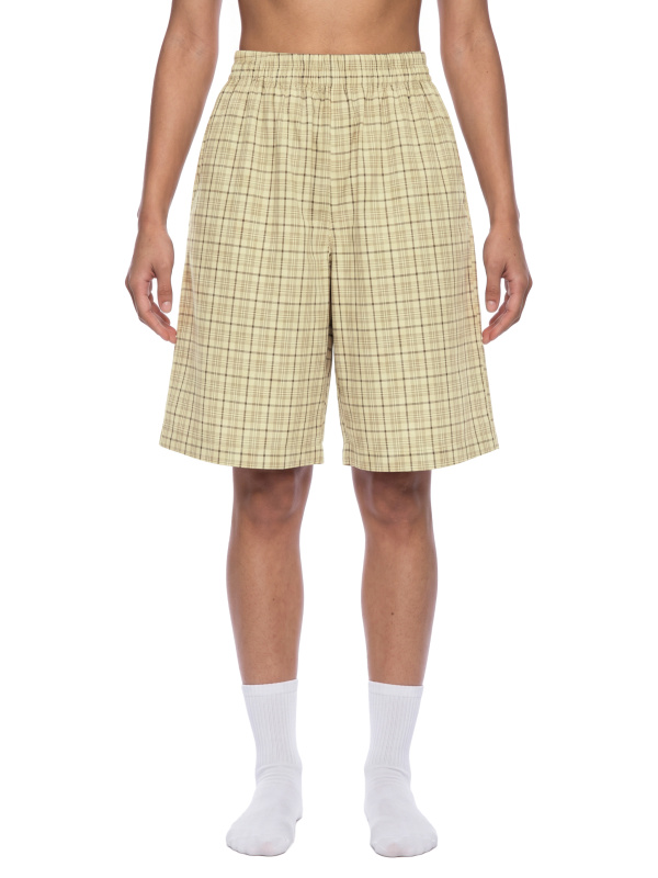 Unisex Plaid Wide Leg Shorts