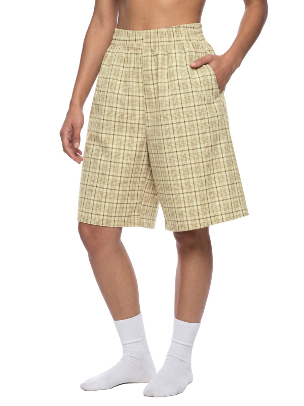 Unisex Plaid Wide Leg Shorts