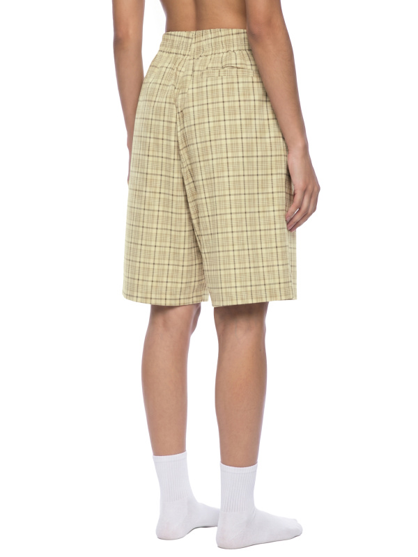 Unisex Plaid Wide Leg Shorts