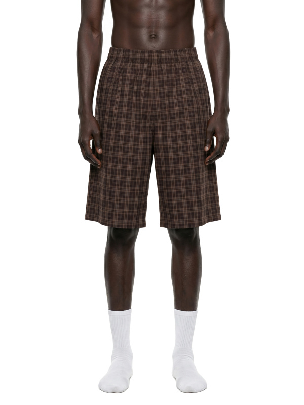 Unisex Plaid Wide Leg Shorts