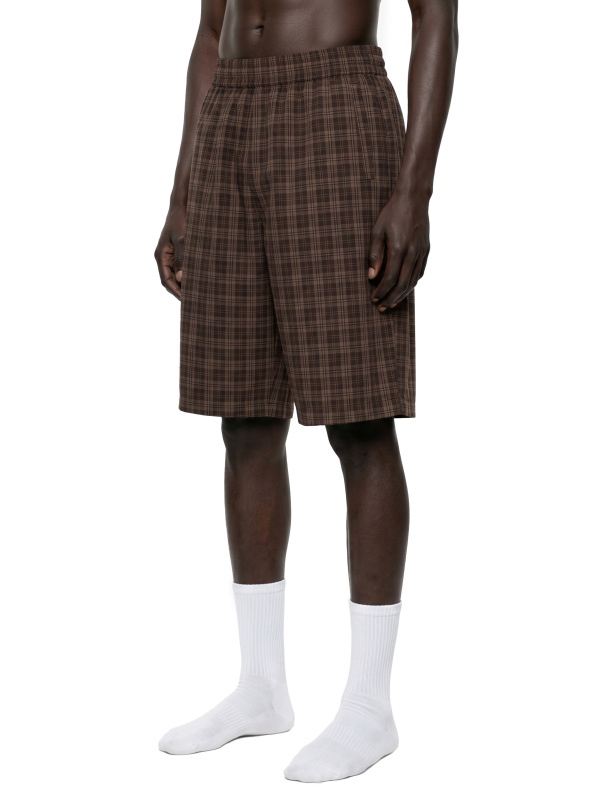Unisex Plaid Wide Leg Shorts