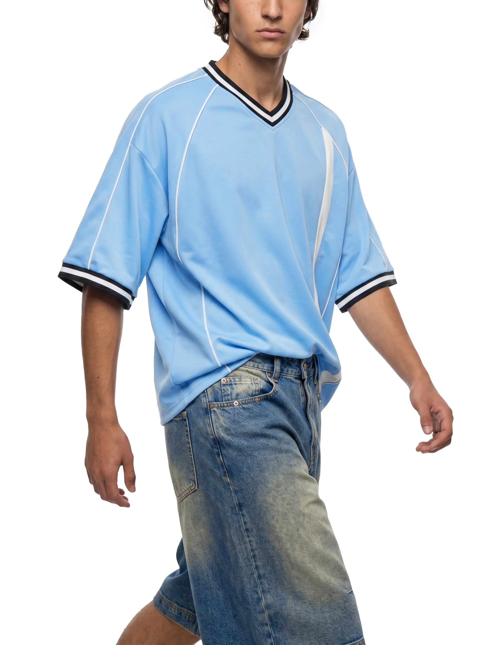 Unisex Boxy V-Neck Soccer Jersey