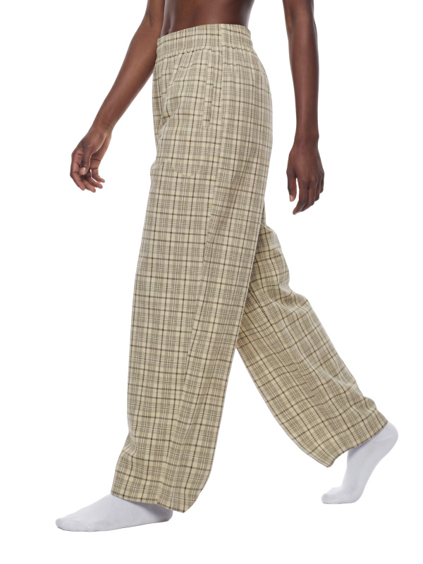 Unisex Plaid Wide Leg Pants