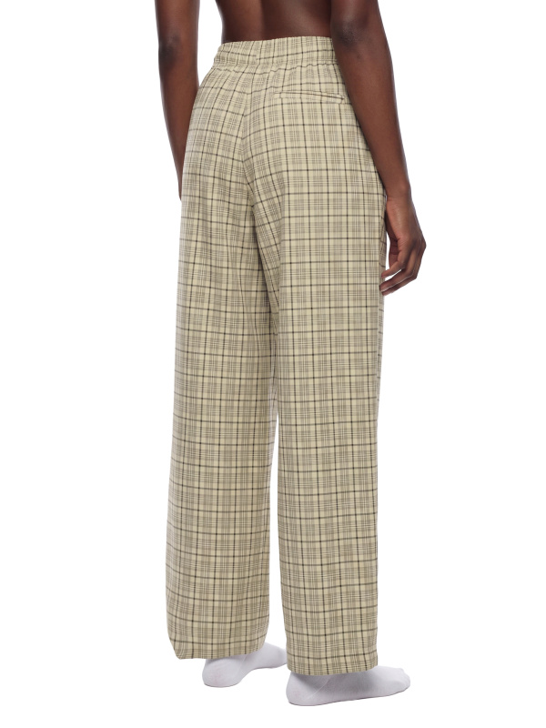 Unisex Plaid Wide Leg Pants