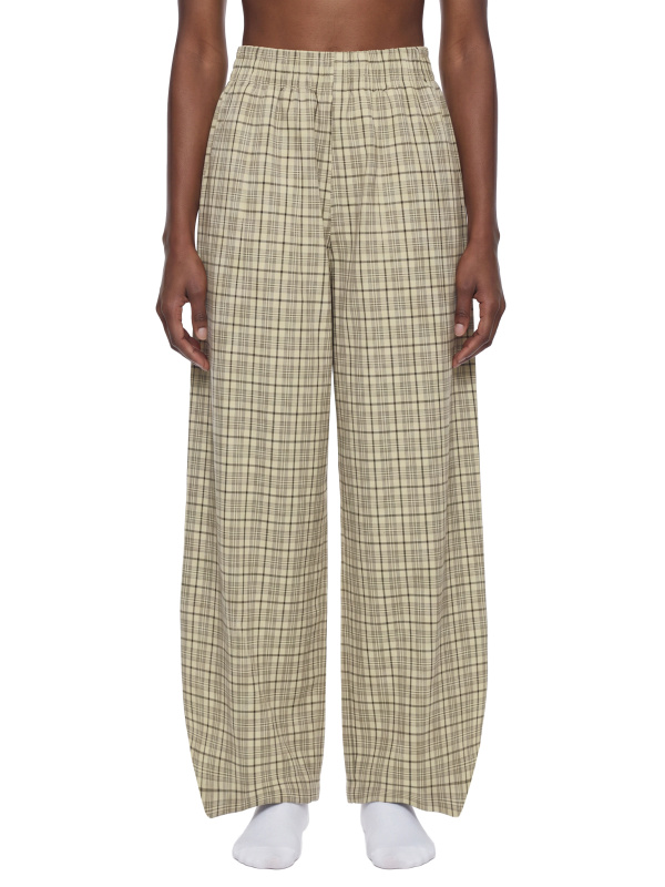 Unisex Plaid Wide Leg Pants