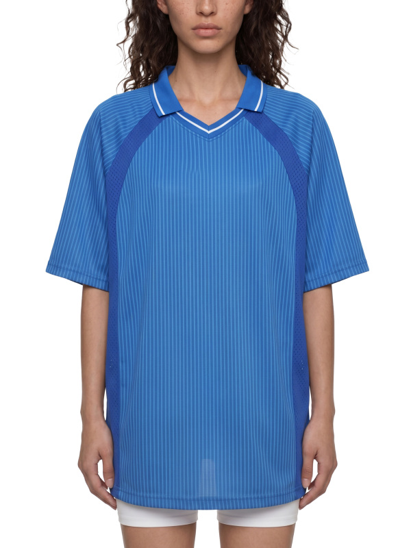 Striped V-Neck Soccer Jersey