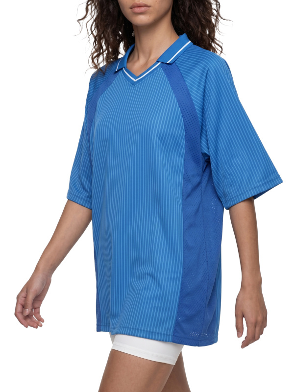 Striped V-Neck Soccer Jersey
