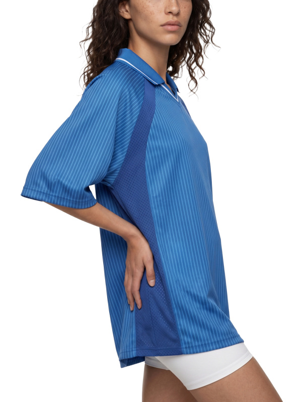 Striped V-Neck Soccer Jersey