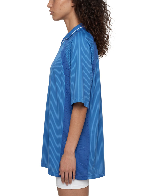 Striped V-Neck Soccer Jersey