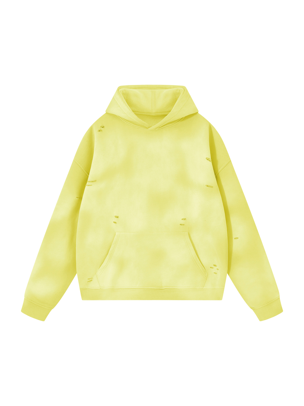 Unisex Sunfade Frayed Fleece Hoodie - Main Image