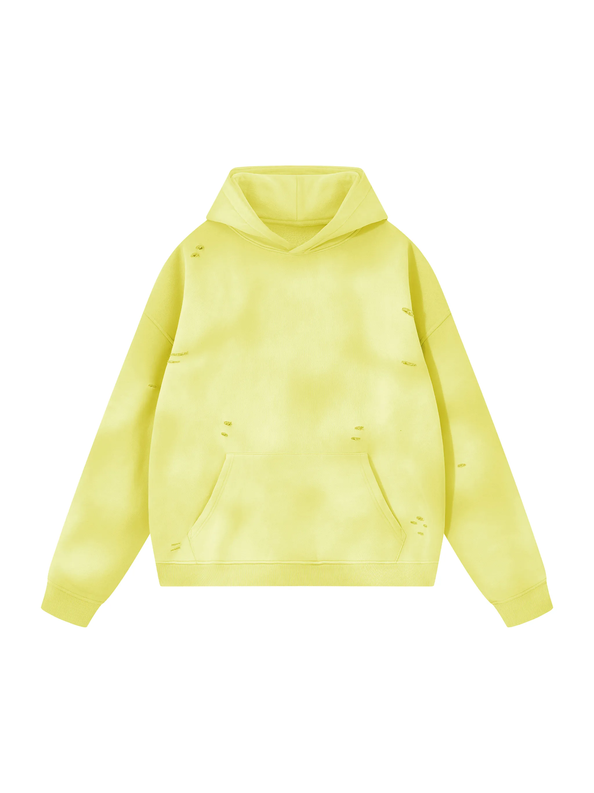 Unisex Sunfade Frayed Fleece Hoodie - Main Image