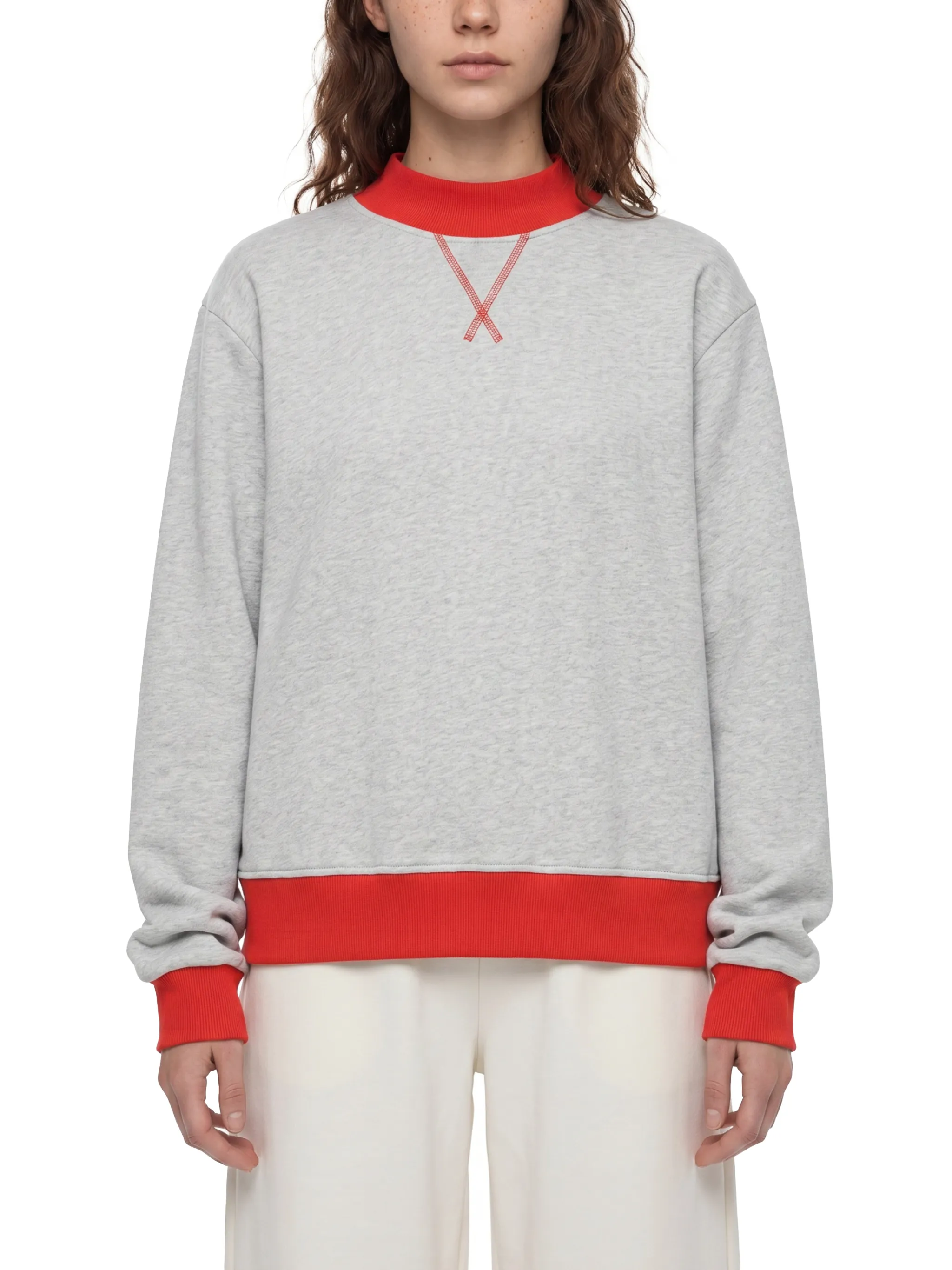 Women’s Mock Neck Crewneck Sweatshirt