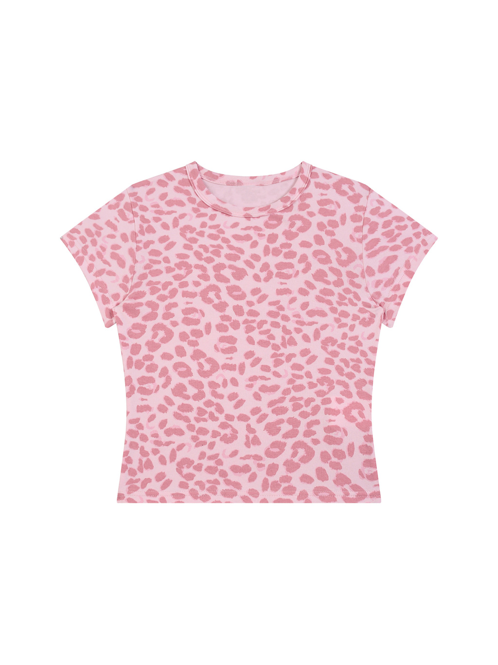 Women’s Leopard Print Crop T-Shirt - Main Image