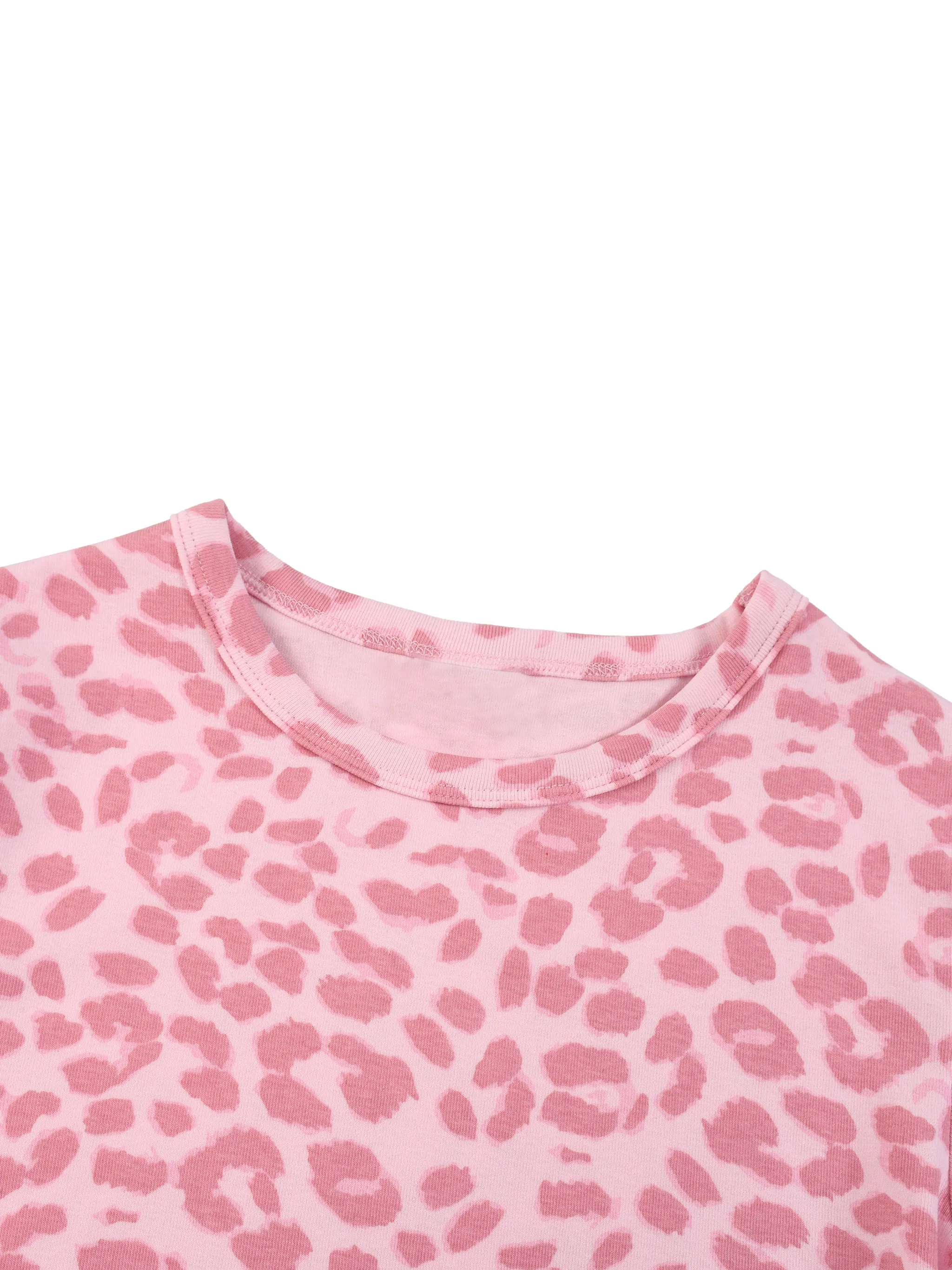 Women’s Leopard Print Crop T-Shirt