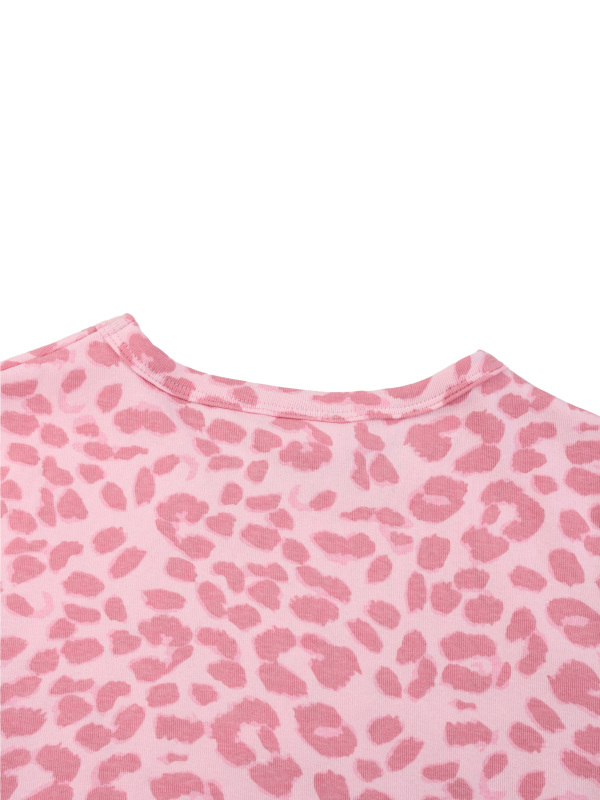 Women’s Leopard Print Crop T-Shirt