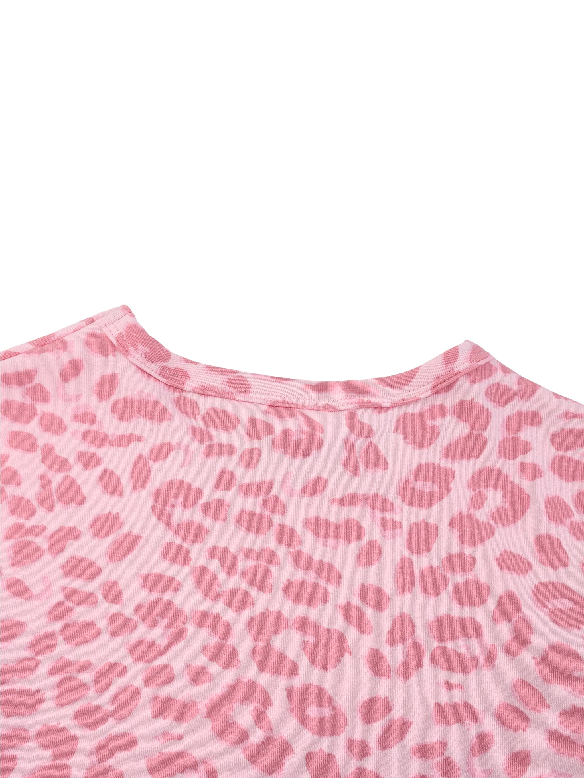 Women’s Leopard Print Crop T-Shirt