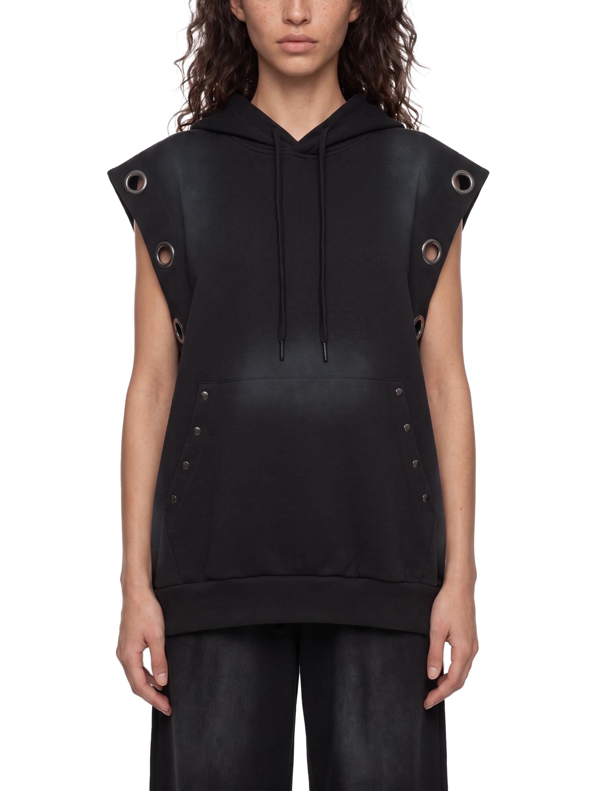 Unisex Vintage Wash Sun Fade Sleeveless Hoodie #UT0174 | TAPSTITCH
