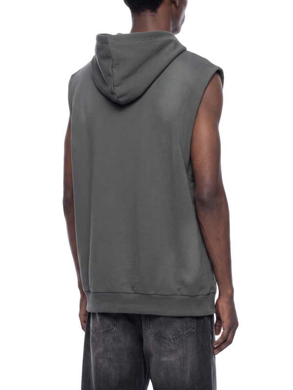 Unisex Vintage Wash Sun Fade Sleeveless Hoodie