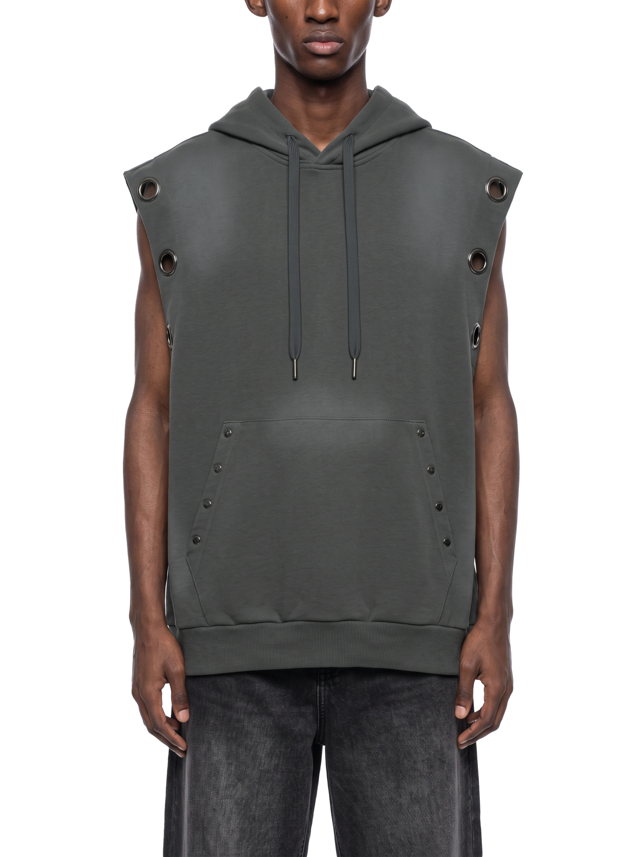 Unisex Vintage Wash Sun Fade Sleeveless Hoodie #UT0174 | TAPSTITCH