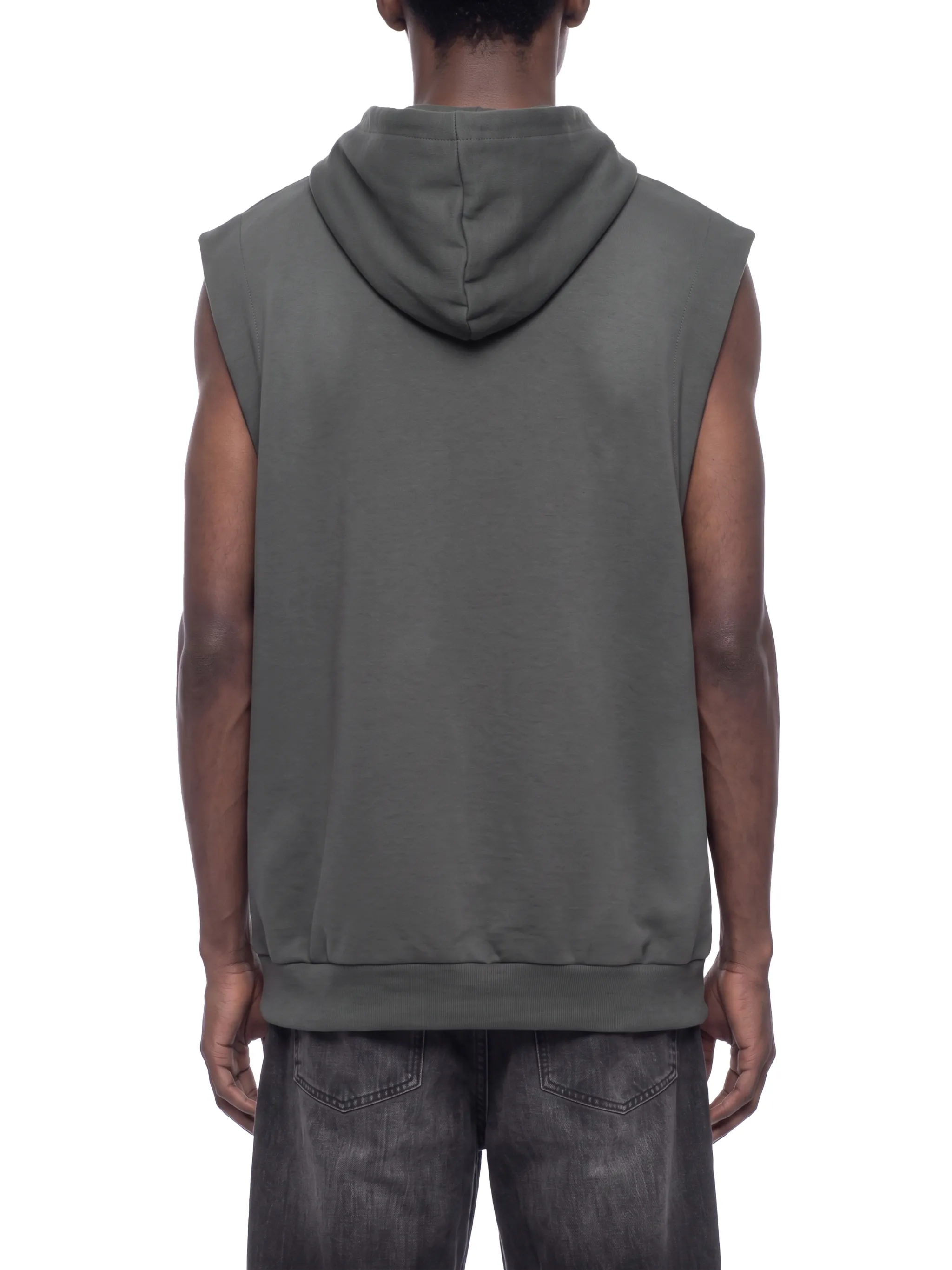 Unisex Vintage Wash Sun Fade Sleeveless Hoodie