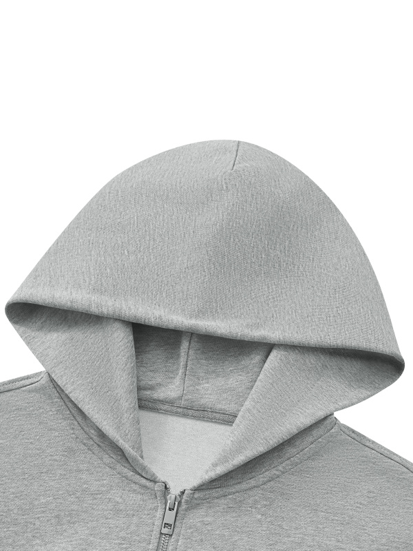 Unisex Drop Shoulder Full Zip Hoodie
