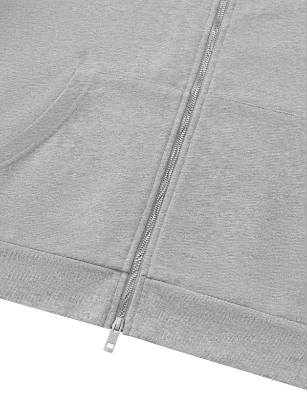 Unisex Drop Shoulder Full Zip Hoodie