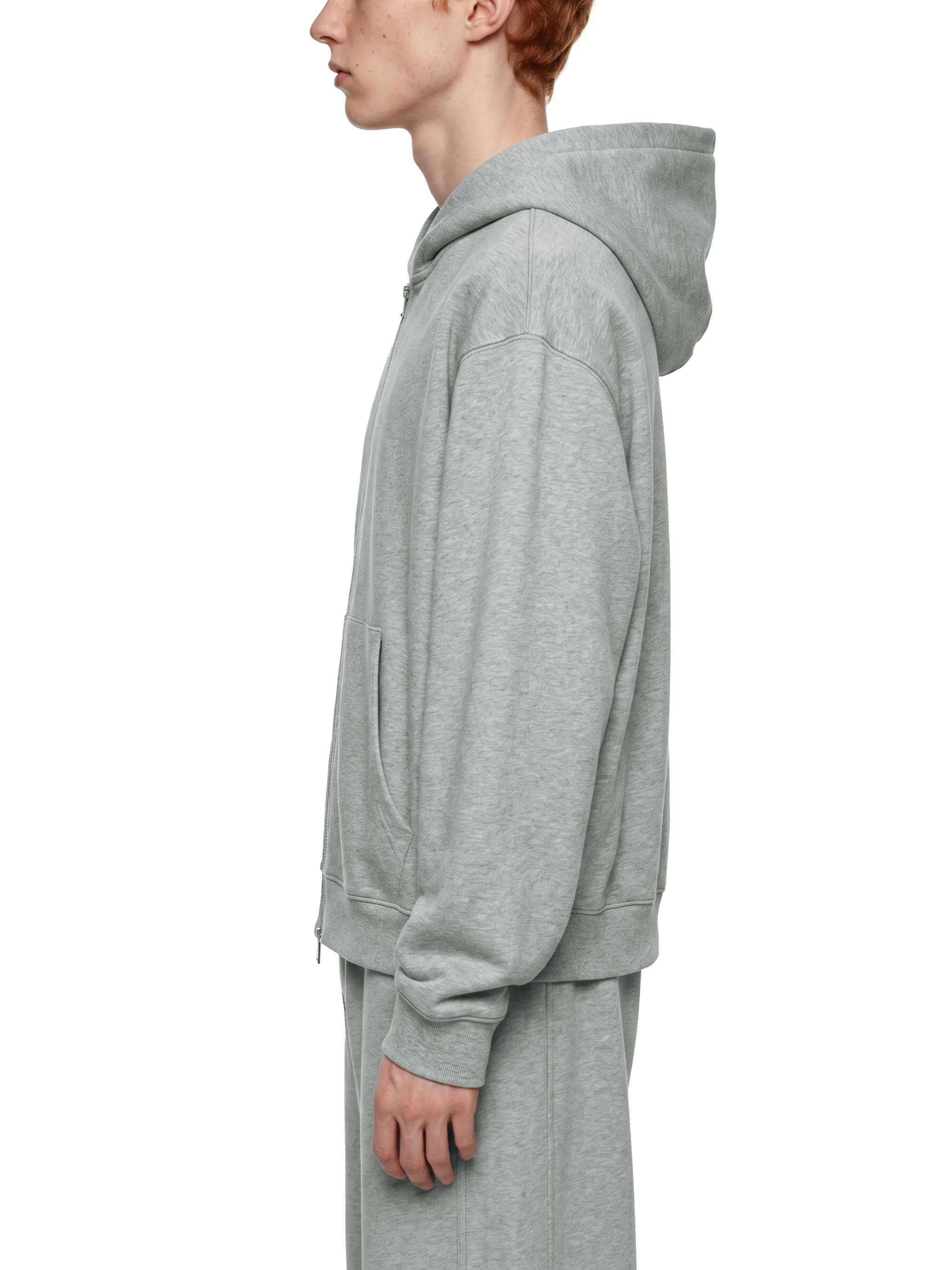 Unisex Drop Shoulder Full Zip Hoodie