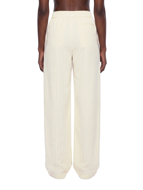 Unisex Striped Pleated Pants