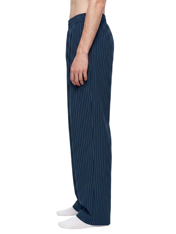 Unisex Striped Pleated Pants