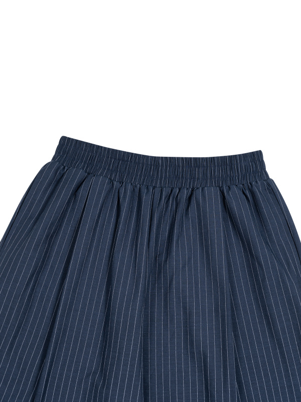 Unisex Striped Pleated Pants