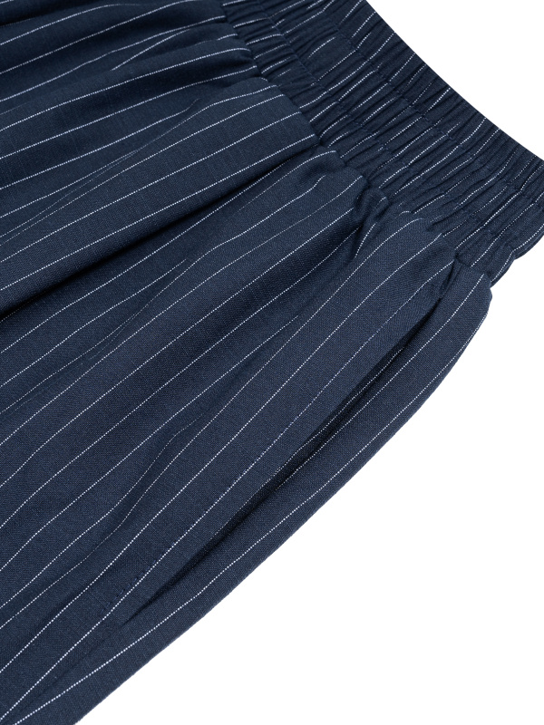 Unisex Striped Pleated Pants