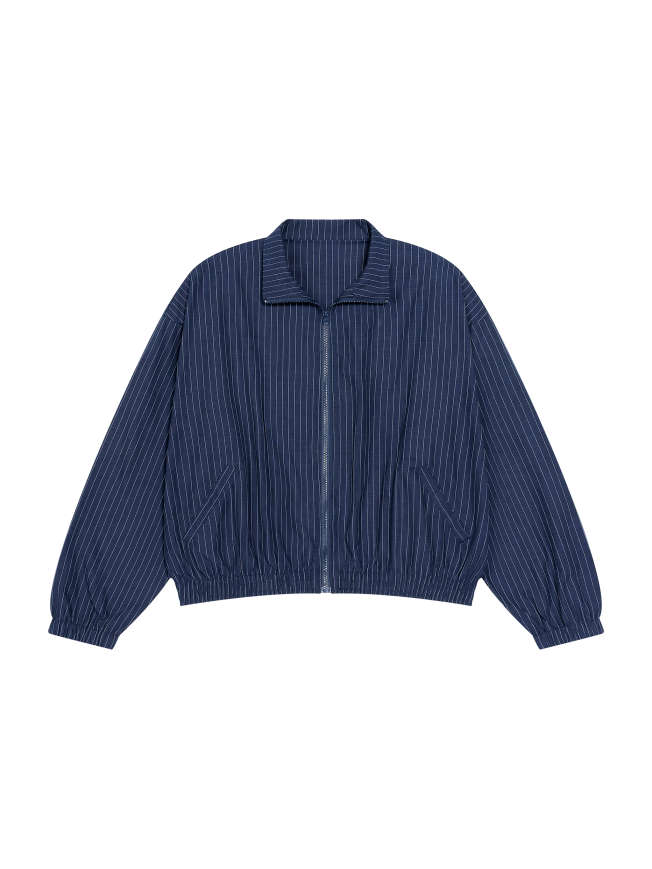 Unisex Striped Full-Zip Track Jacket