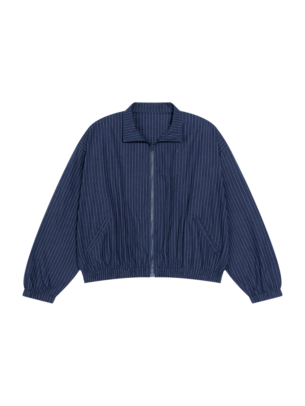 Unisex Striped Full-Zip Track Jacket - Main Image
