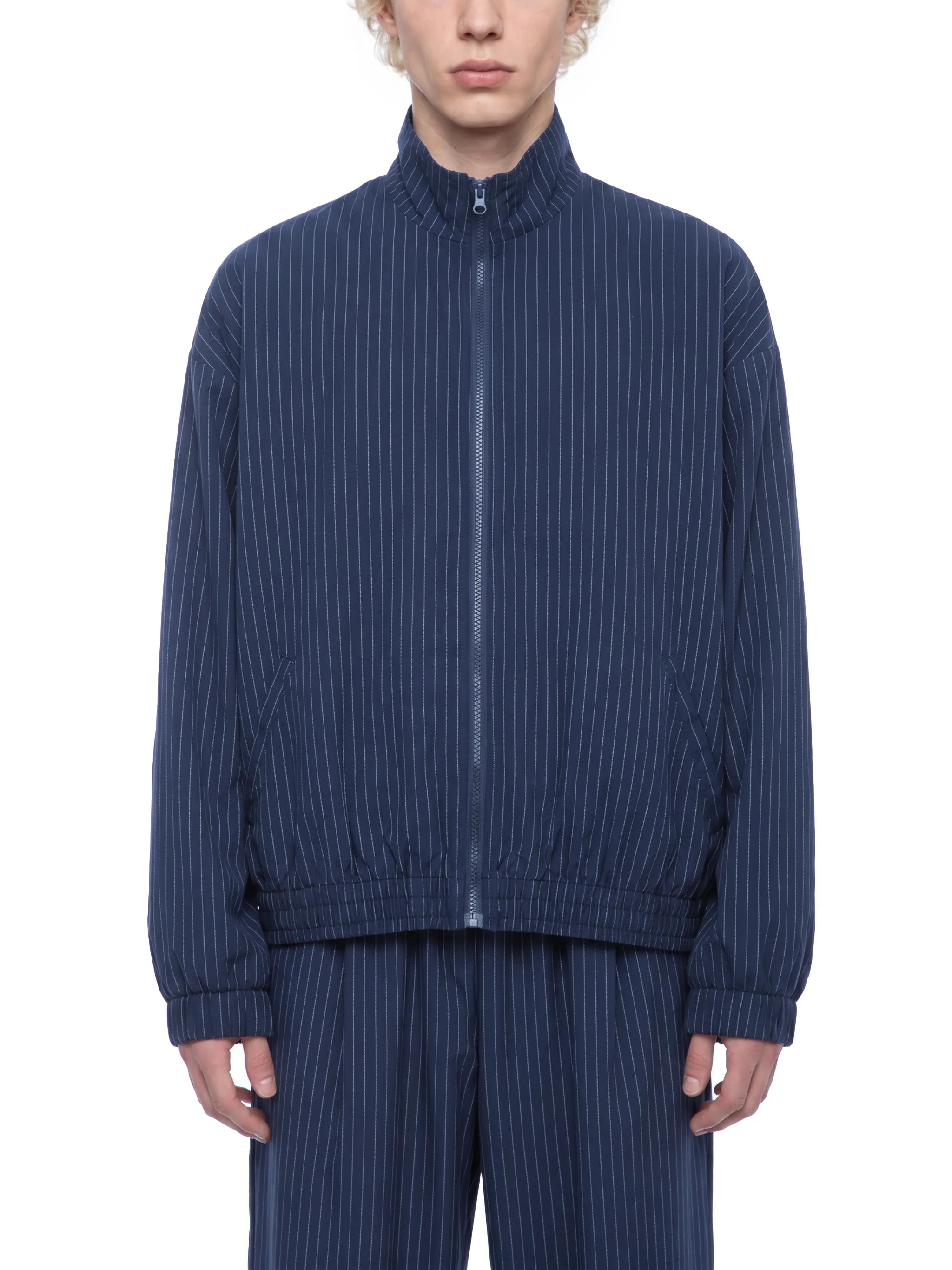 Unisex Striped Full-Zip Track Jacket