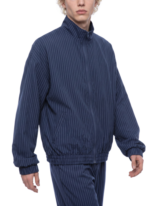 Unisex Striped Full-Zip Track Jacket