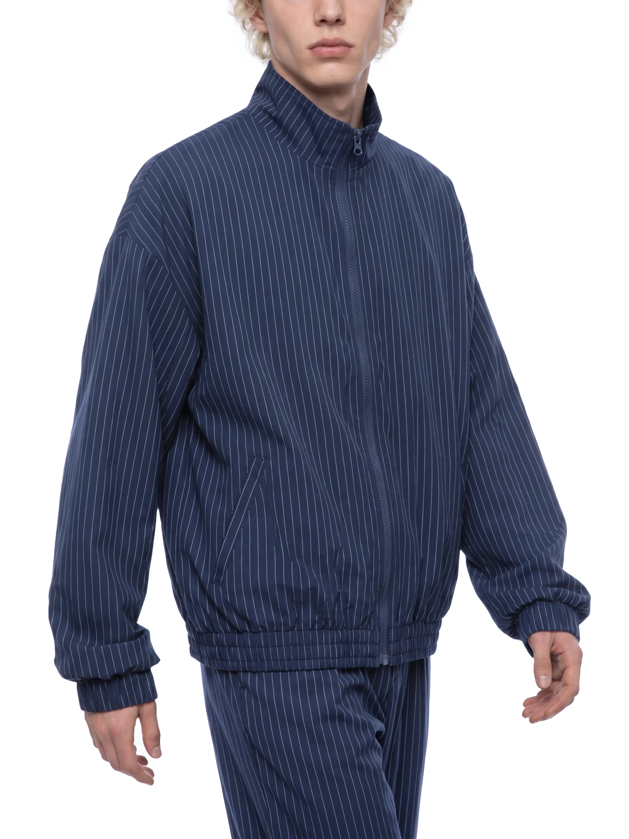 Unisex Striped Full-Zip Track Jacket