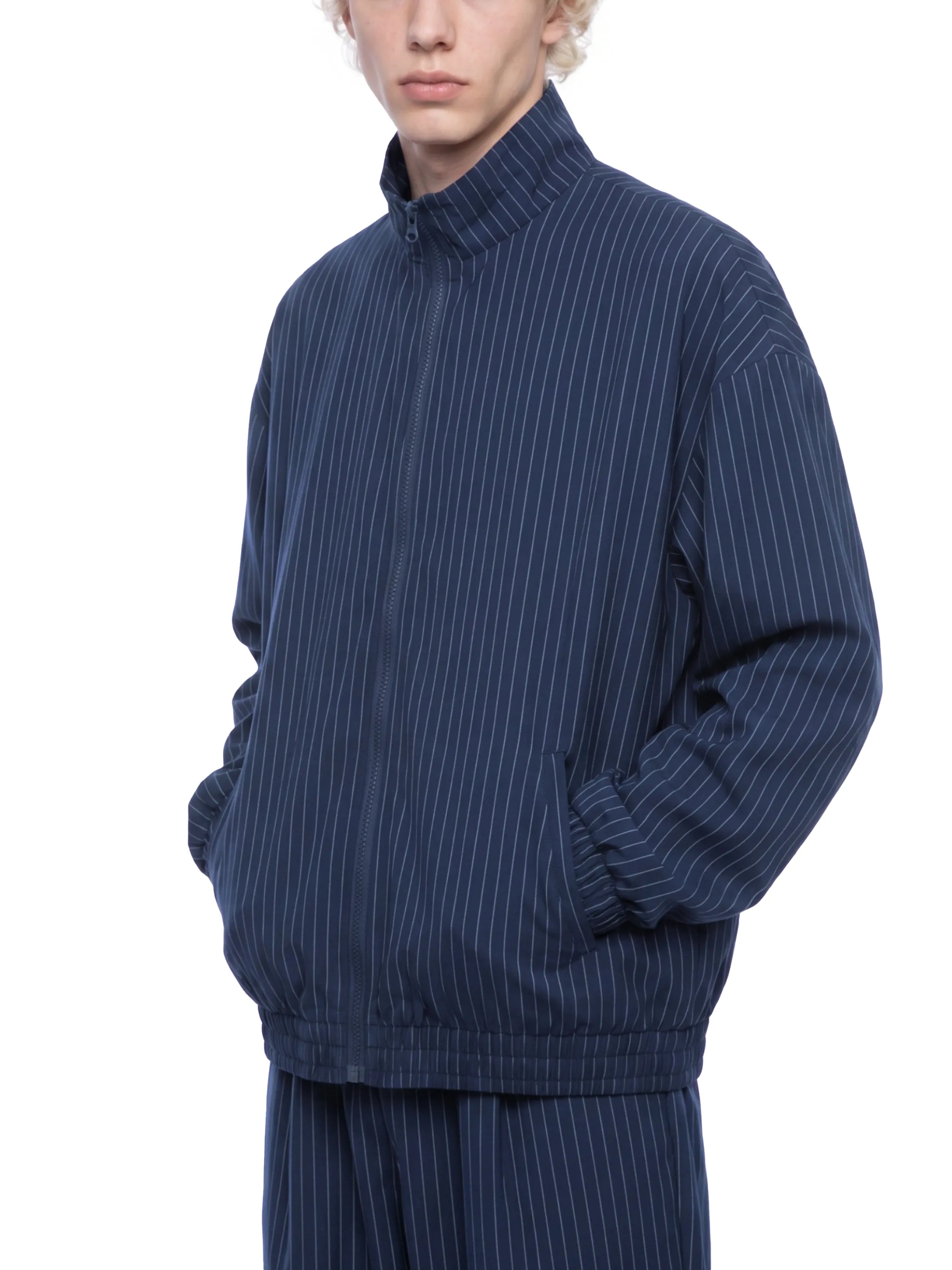 Unisex Striped Full-Zip Track Jacket