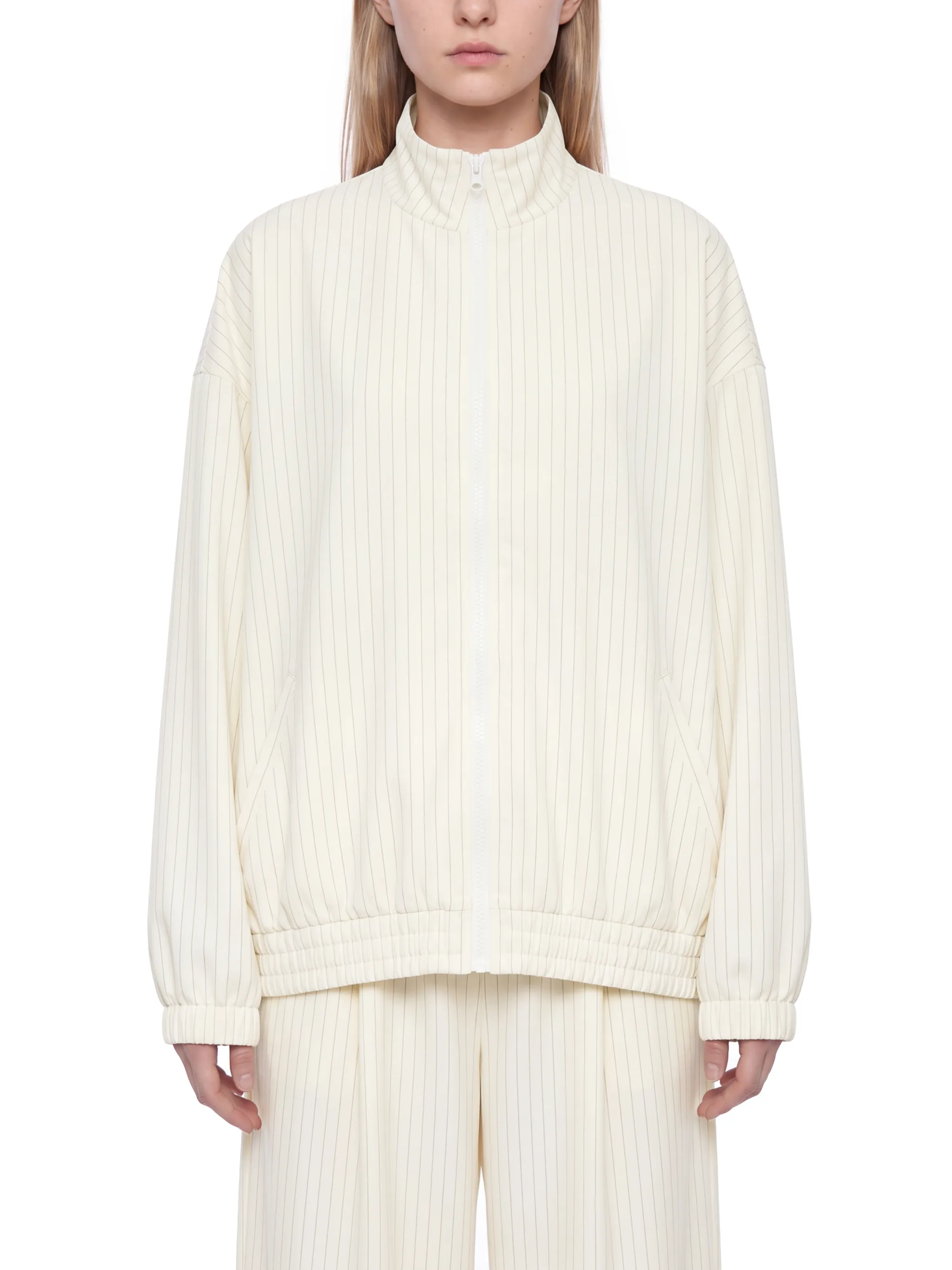 Unisex Striped Full-Zip Track Jacket