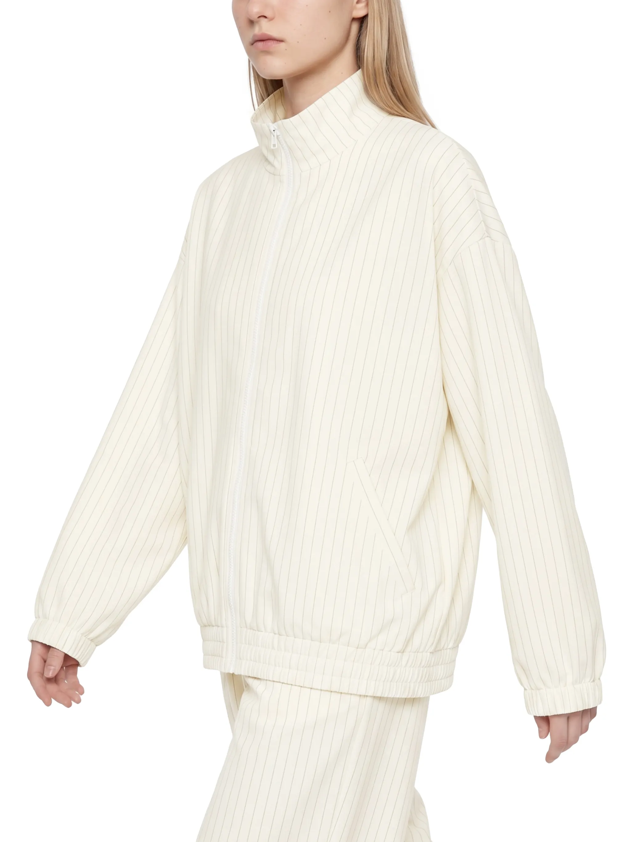 Unisex Striped Full-Zip Track Jacket