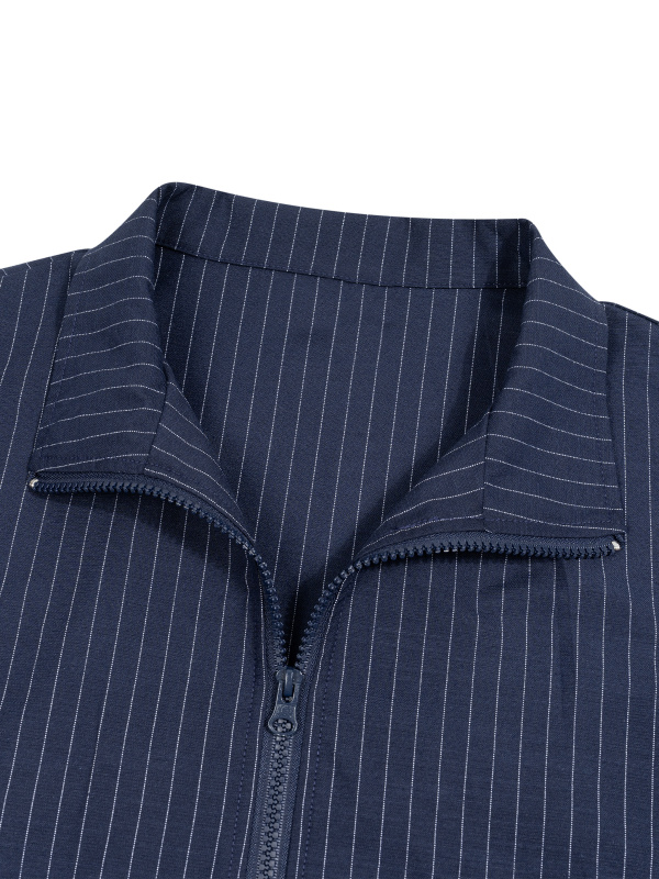 Unisex Striped Full-Zip Track Jacket