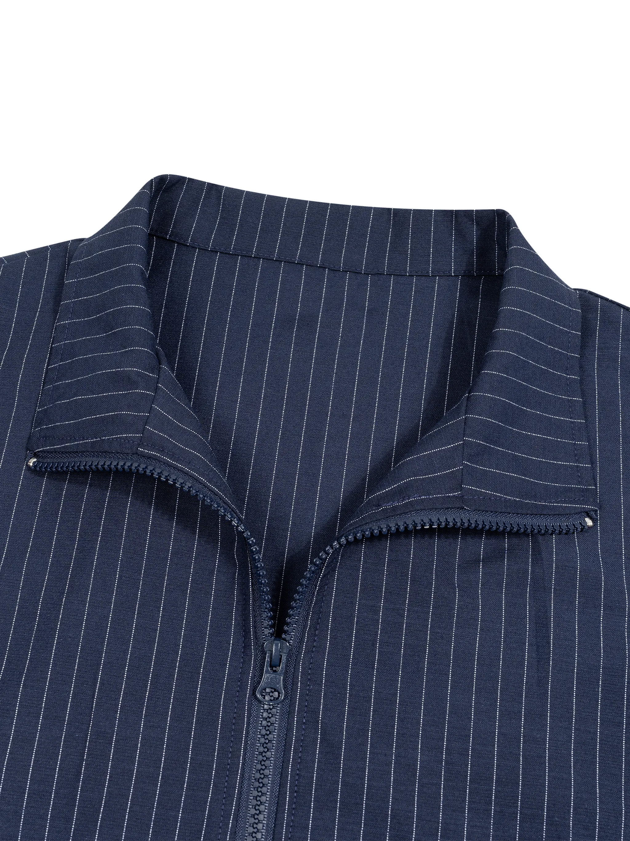 Unisex Striped Full-Zip Track Jacket