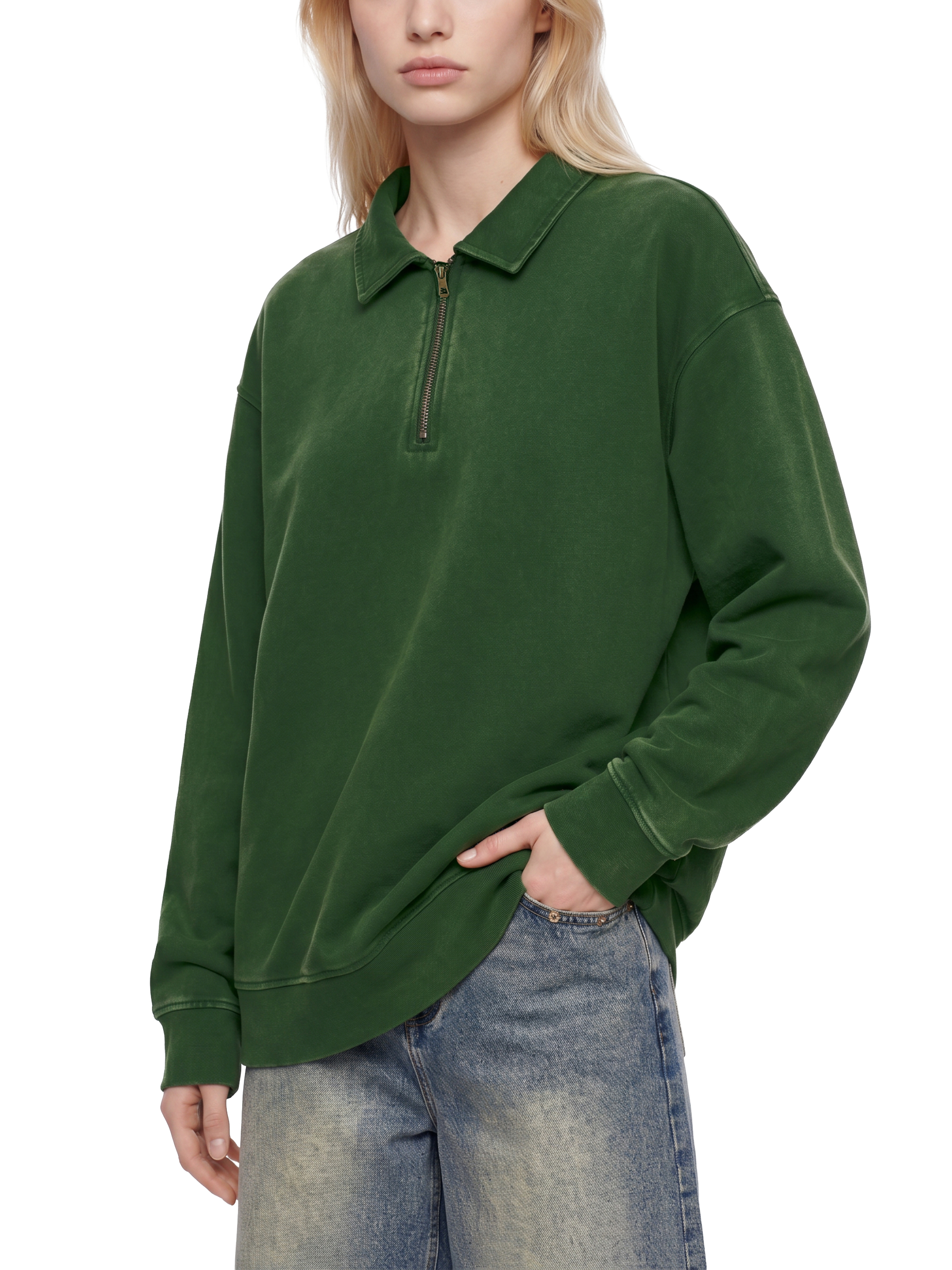 Unisex Vintage Wash Quarter-Zip Sweatshirt #UT0183 | TAPSTITCH